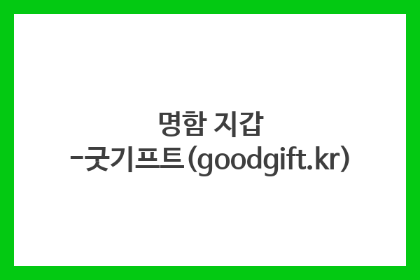 명함 지갑 -굿기프트(goodgift.kr) 명함 지갑 -굿기프트(goodgift.kr)