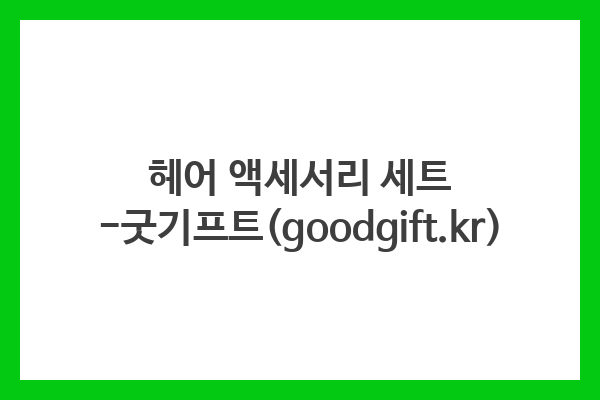 헤어 액세서리 세트 -굿기프트(goodgift.kr)