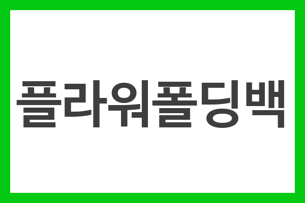 플라워폴딩백