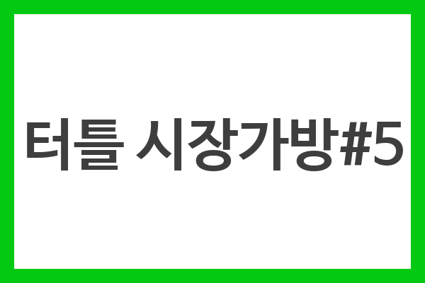 터틀 시장가방#5