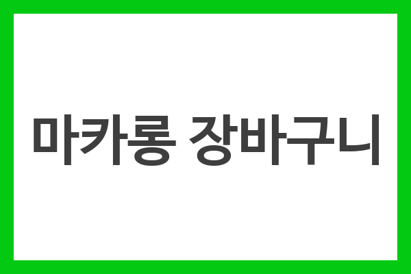 마카롱 장바구니