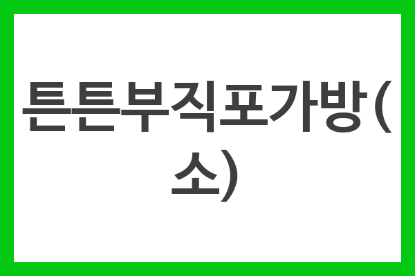 튼튼부직포가방(소)