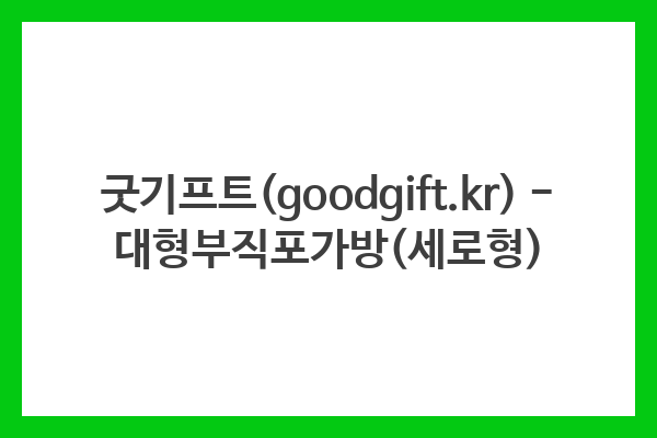 굿기프트(goodgift.kr) – 대형부직포가방(세로형) 굿기프트(goodgift.kr) – 대형부직포가방(세로형)