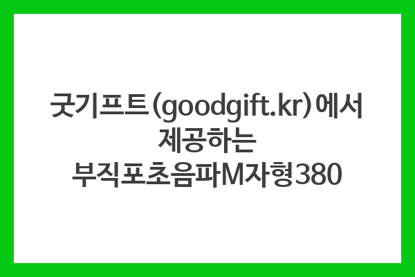 굿기프트(goodgift.kr)에서 제공하는 부직포초음파M자형380